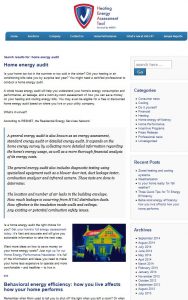 Home Energy audit screen shot